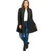Women's Trench Coats 2022 Fall Zipper LongTrench Coat Women Slim Plus Size Fashion Double Breasted Overcoats Female Button Outwear 4XL 5XL