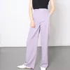 traje de pantalón morado damas