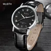 Наручные часы WLISTH мужские часы белые черные все стальные кожаные светящиеся водонепроницаемые кварца верхняя марка мода случайный запястье