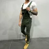 الرجال السراويل أزياء الرجال الدنيم dungarees بذلة ممزق الجينز وزرة البضائع سراويل طويلة