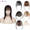 S-noilite Thin Fringe 3g Air con patillas Clip en extensiones humanas pinzas para el cabello flequillo frontal para mujeres