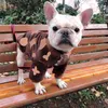 Plush Pet Pullover свитер одежда жаккардовые домашние животные футболка собака одежда зима теплый бульдог собаки свитера одежда