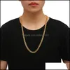 Pendant & Pendants Jewelrywholesale 8Mm Width Stainless Steel Men Necklace Man Aessories 75Cm Length Male Curb Cuban Link Chains Mens Neckla