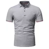 Desenhos manga curta camisa polo homens casual moda negócio polo camisa verão aconchegante lapela homens polo camisas de algodão