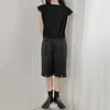 [EAM] Wysoka talia Czarny Causal Slit Długość Spodnie Nowe Luźne Fit Spodnie Kobiet Moda Tide Wiosna Lato 2021 1D9469 q0801
