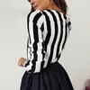 Ny Blus Kvinnor Casual Striped Top Shirts Blusar Kvinna Loose Blusas Höst Fall Casual Ladies Office Blusar Top Sexig 210426