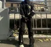High Vibe Style Casual męska American Street Micro Flarowane Spodnie Funkcjonalne Czarne Kombinezony
