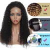 12-40 inch menselijk haar kant sluiting front pruiken voor zwarte vrouwen rechte lichaam diep water golf met frontale kinky krullend gluless pre pluked lace pruik 180% densiteit 10A klasse