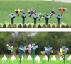 Jardim Decorações Solar Power Dança Voando Borboletas Flutuante Vibração Fly Hummingbird Pássaros Pássaros Pássaros Jardim Decoração Engraçado Brinquedos SN2968