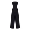 Kvinnor Runway Wide Leg Jumpsuits Fashion Elegant Axless Long Rompers Jumpsuit Sexig Black Bodycon Bodysuit 210608