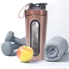 Bouteille de shaker de protéines 700 ml en acier inoxydable Gym Fitness Sports Eco Friendly Mélangeur de poudre d'eau 210423