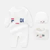 våren och hösten ny baby onesie set med 3 delar ren bomull 02 år gammal nyfödd pojke och flicka baby klätterdräkt