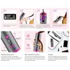 10st Fartyg Professionell Automatisk Hårfärg Rätare Trådlös temperatur Display Curling Iron Wand Roller USB Laddning Auto Curlers Styler Tools