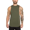 Solid Tank Top Men Underwear Summer Casual Workout Gym Clothing Sleeveless Muscle Elasticity Mens Tops Loose Breathable 210524