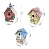 Figurine decorative Oggetti Bird House Birdcage Painting Outdoor Garden Hanging Cottage Feeder Nest Crafts