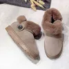 Bottes de neige pour femmes, chaussures rembourrées en peluche, antidérapantes, tube court en coton avec semelles souples, pour un confort extérieur, hiver 2021