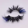 Color Eyelash Mink 3D Fake Lashes Natural Long 25mm Colored Lash Eyelashes Party Makeup Kit Colorful False Eye Lashes Wholesale