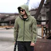 Hommes Hiver Thermique Polaire US Militaire Veste Tactique Sports De Plein Air À Capuche Manteau Randonnée Chasse Combat Camping Armée Soft Shell 211214