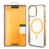 JK007 Rensa transparenta mjuka TPU Anti-Shock Phone Fodral med magnetbakgrundsskydd till iPhone 13 12 Mini 11 Pro Max