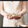 Главные повязки мода мода с золотой металлической листья винтажные волосы для женщин для женщин Свадебные элегантные листья