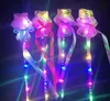 Lampeggiante Blinky Light Up Star Princess Led Wand Party Favore Super Belous Blocco albero di Natale Shape Magic Glow Stick RAVE Dress-up Props