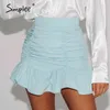 Summer Trumpt Trumpt Mini Women Style Holiday Short Short for Ladies Fashion Spring High Waist Skirt 210414