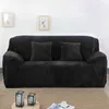 Thicken Plush Elastic Sofa Covers for Living Room Sectional Corner Furniture Slipcover Couch Cover 1/2/3/4 Seater Solid Color 211116