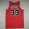 Mężczyźni kobiety młodzież S-2xl zszyte koszulki do koszykówki 23 Bogowie 91 Rodman 33 Pippen czarny czerwony biały 1995-98 Finały Mesh Classics Retro Jersey