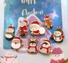 Christmas Series Emaille Charms Santa Claus Pinguïn Hangers voor Decor Armband Ketting Oorbellen Sleutelhanger Accessoires