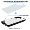 TPU PC Blank 2D Sublimation Case Heat Transfer Telefonfodral iPhone 14 13 12 11 Pro x xr xs max 7 8 Plus med aluminiuminsatser