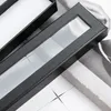 Caneta caixa de presente transparente janela papel de embalagem caixa esferográfica penas lápis estandar estandar rack secretaria material papelaria dh8577