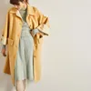 Kvinnors ullblandning Hepburn High End Winter 2022 Fashion Medium Long Double Faced Woolen Coat Tyg Zero Cashmere Bery22
