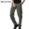 Męskie spodnie Mężczyźni 95% Bawełna Pantalones Hombre Kieszenie Spodnie Wypoczynek Streetwear Tactical Cargo Rozmiar 28-40 18874-5