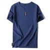 Men's T Shirts Plus Size 5XL 6XL 8XL 9XL large Oversized T Shirt Linen Short Sleeve Tee Shirt Male Summer Men T-shirt Big Size Y0322