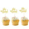 Diğer Festival Parti Malzemeleri 10 PCS Gold Cake Toppers Mini Oh Baby One Cupcake Duş Erkek Kız 1. Doğum Günü Dekor Hediyeleri Çocuk Happy Tedarik