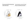 Black White Cat Enamel Brooches Pin for Women Fashion Dress Coat Shirt Demin Metal Funny Brooch Pins Badges Promotion Gift