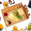 Большой бамбуковый сыр Charcuterie Board Board Blacks с режущим инструментом Идеальные подарочные посуды по морю ALLA1035