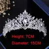 Copricapo per abito da sposa che vendono collana e orecchini con corona nuziale di fascia alta, set in tre pezzi, cristallo bianco intarsiato con strass1205697