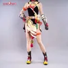 Uwowo Xiangling Cosplay Hot Geas Gensshin Impact Costume Exquisite Delikatność Nowy Strój Halloween Kostiumy Y0903