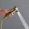 H kall bidet sprayer kran borstad guld mässing svart krom väggmonterad toalett duschkit 2660
