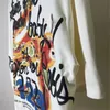 Oversize Vintage T Shirt Mężczyźni Kobiety 1 Jakość T-shirt Fashion Casual Tee Graffiti Topy