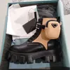 Designer Laarzen Dames Rois Boot Monolith Bootss Enkellaars Martin Boot Echt leer Nylon Verwijderbaar zakje Bootie Militair geïnspireerde gevechtsschoenen Maat 35-45