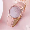 Armbanduhren Luxus Frauen Watch Unisex Stars Sternenry Matt-Gürtel Damen mit römischem Maße Leder Reloj Zegarek Damski