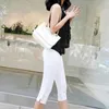 Women's Plus Size S-XXXXL Summer Slim Waist Candy Color Stretch Leggings Capris Fashion Pencil Pants Crops For Female Q0801