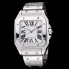 커플 시계 Unisex Watches Automatic Movement 40mm36mm Silver Roman Dial Silver Square Wirstwatch