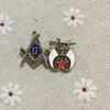 Couteau maçonnique cimeterre Shriner, épingle à revers en émail, croissant de lune, boussole carrée, broche G Star, épingles et Badge de maçon