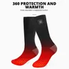 4000mah inverno aquecido thermosocks aquecimento térmico das mulheres dos homens pé mais quente elétrico meias quentes ciclismotrekking ski260h