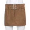 Mode Vintage Sexy Y2K Corduroy Kjolar Kvinnor Streetwear Estetisk Straight Mini Skirt Korean 210514