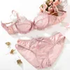 Nxy sexy setunderwear set dunne vrouw sexy push-up ultradunne transparante kant bh lingerie en panty 1127