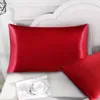 20*26 inch Silk Satin Pillow Case Cooling Envelope Pillowcase Ice Silks Skin-friendly Pillowslip Pillow Cover Bedding Supplies 19 Solid Colors